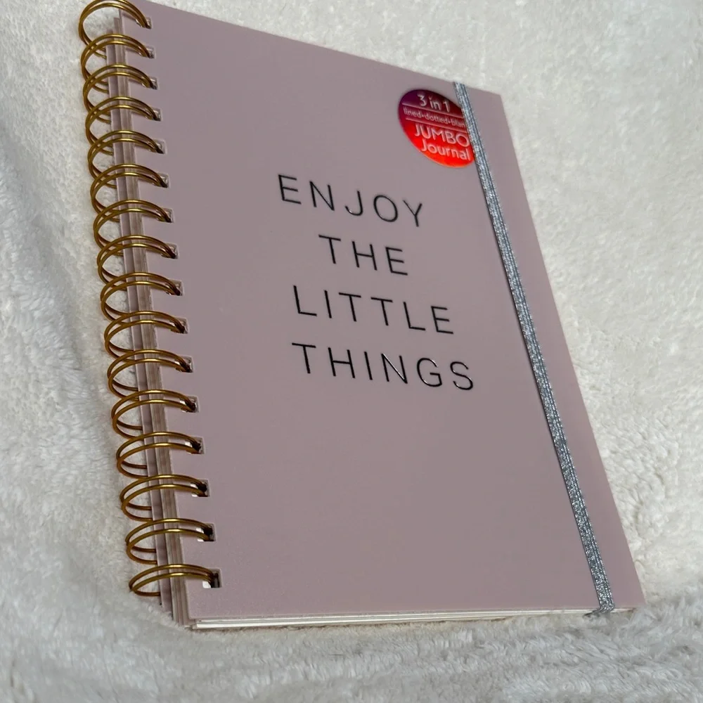 Enjoy the Little Things Spiral Journal Doodle Sketch Notebook Lines, Dots, Blank